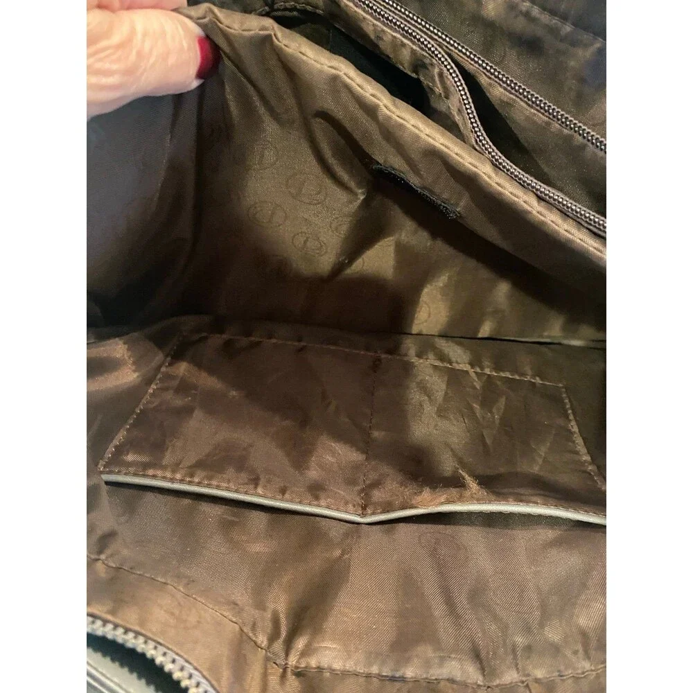 Dark Grey Laptop Work Bag w/ Adj. Straps Beautiful Stitching & Loads of Room